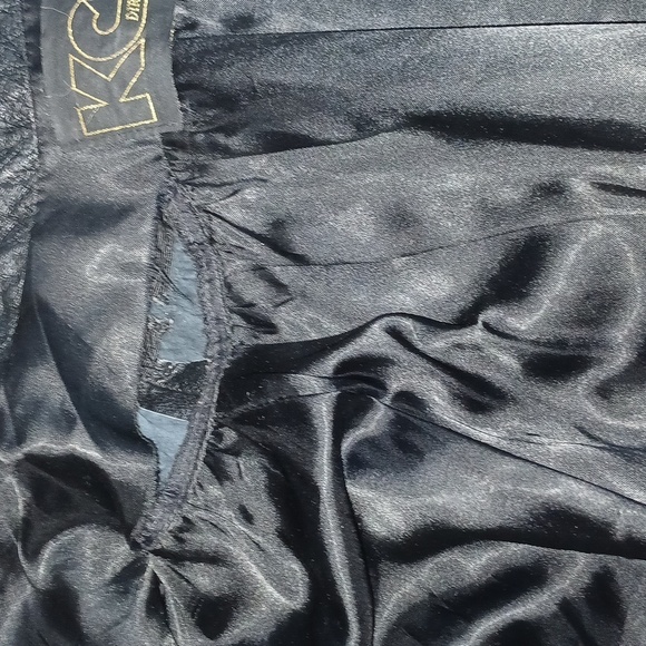 Vintage Women’s Black Leather Coat by KC Direct 3/4 Length Jacket Size Large - Picture 8 of 12